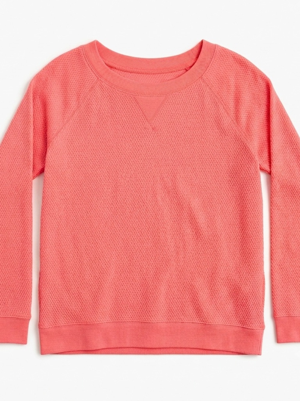 Coral Waffle Knit Women's Sweater